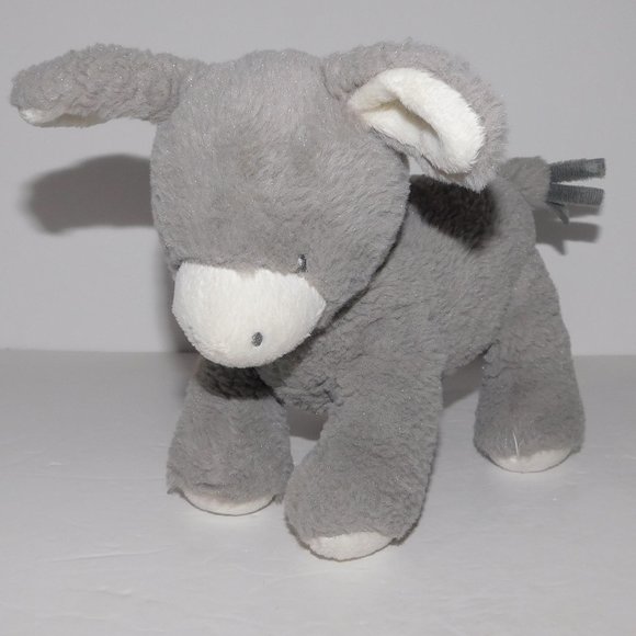 Carters 8" Plush Gray White Donkey Stuffed Baby Lovey - Picture 1 of 5